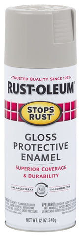 Stops Rust 7783830 Rust Preventative Spray Paint, Gloss, Pewter Gray, 12 oz, Can